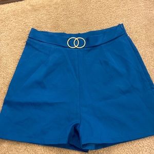 Blue high waisted shorts